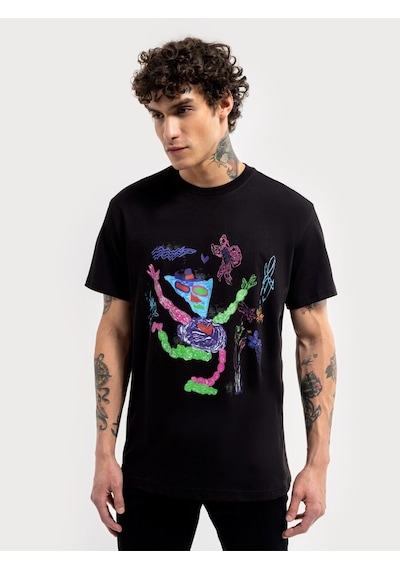 LOFT Loose Fit Erkek Tshirt K.kol Lf2035408 Q1.v1 Siyah