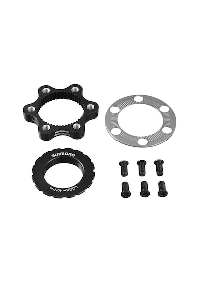 Shimano Sm-rtad05 Center Lock Göbeği 6 Bolta Çeviren Adaptör Siyah