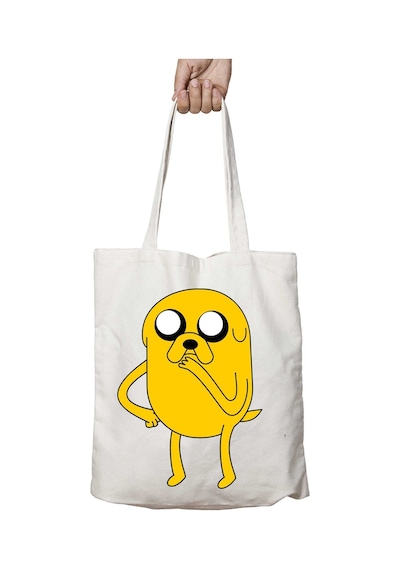 Art Hediye Jake The Dog Finn The Human Ice King İki Taraf Kalıcı Yıkanabilir Okul Plaj Omuz Bez Çanta Çok Renkli