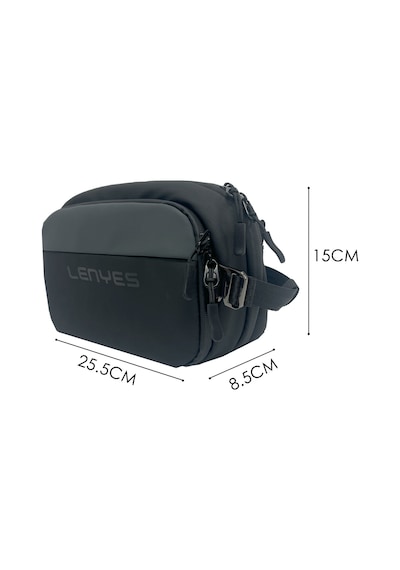 Lenyes Lb561 Su Geçirmez Aşınmaya Ve Çizilmeye Dayanıklı Omuz Askılı Aksesuar Çantası 25.5cm Gri