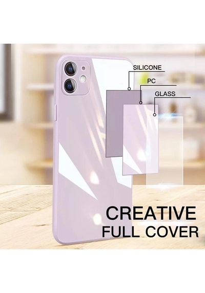 Apple Uyumlu iPhone 13 Pro Max Parlak Cam Kamera Korumalı Telefon Kılıfı