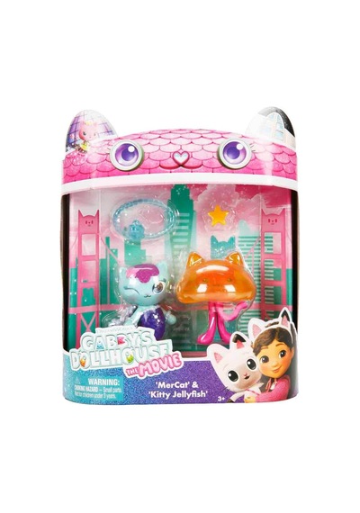 Gabby S Dollhouse 2 Li Figür Seti - Mercat Kitty Jellyfish