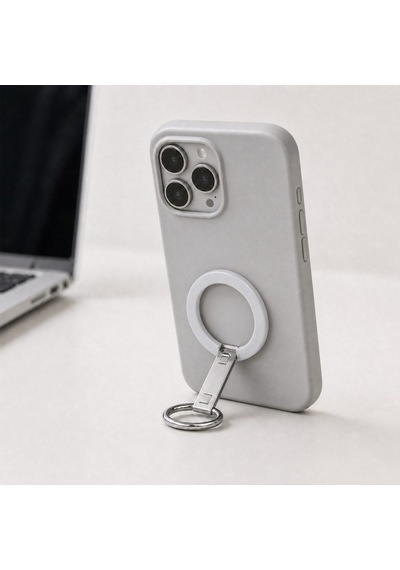 Zore Paris M1 Magnetik Ring Stand Telefon Tutucu Beyaz
