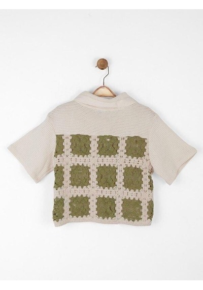 Nk Kids Kız Çocuk Motifli Ceket-13987 Krem