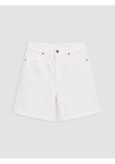 Lcwaıkıkı Petite Beyaz Regular Fit Kadın Jean Şort