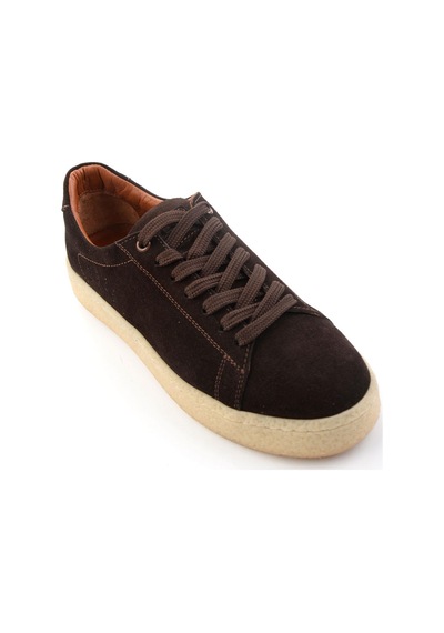 Bambi Kahve Hakiki Deri Erkek Sneaker E01396009902