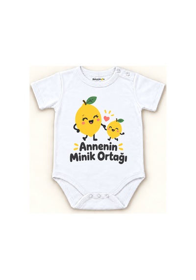Babylimon Annenin Minik Ortağı Beyaz Kısa Kollu Çıtçıtlı Bebek Zıbını Beyaz - Annenin Minik Ortağı - 928161950 Beyaz - Annenin Minik Ortağı