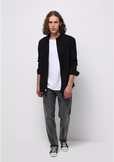 Colin's Colins Regular Fit Shirt Neck Düz Erkek Siyah Uzun Kol Gömlek Cl1073845 Q1.v2 Blk Siyah