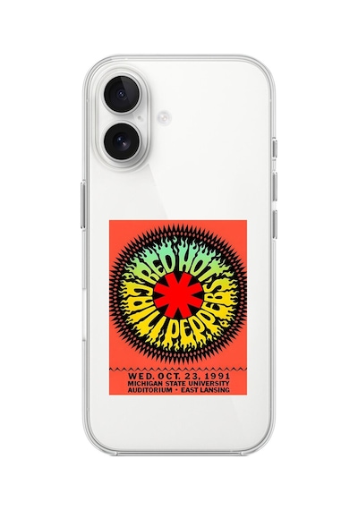 Apple Uyumlu iPhone 16 Şeffaf Kılıf Red Hot Chili Peppers Tasarımlı