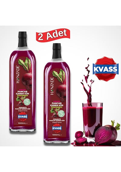 Hanzade Bitkisel Pancar Kvass Kırmızı Pancar Kür 2 x 1 L