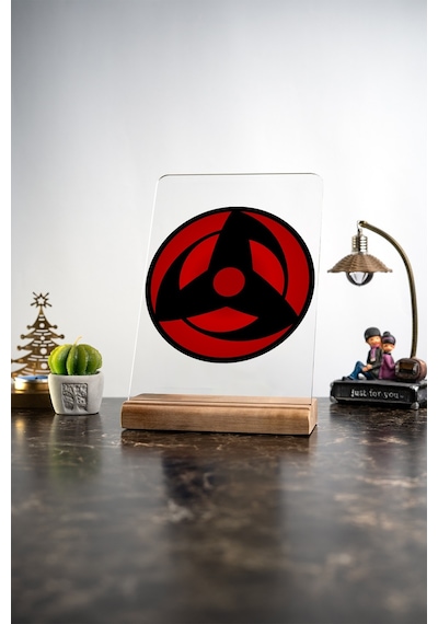 Ev Naruto Sharingan Arkadaşa, Eşya, Ürünler, Masa Dekoratif Ahşap Obje
