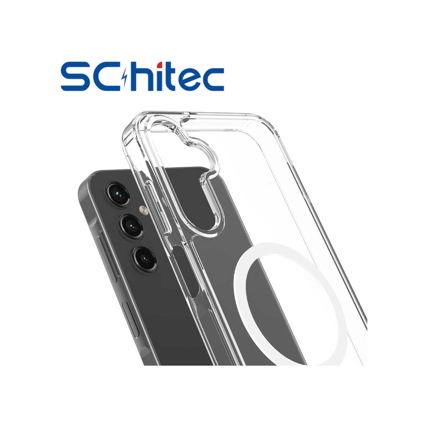 Schitec Samsung Galaxy Uyumlu S25 Magsafe Özellikli Şeffaf Kılıf