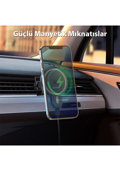 Hoco Ca85 Araç Havalandırma Bölmesi 15w Kablosuz Hızlı Şarj Telefon Tutucu- 5775