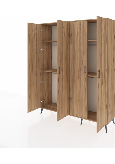 Hyperion Gardrop 4 Raflı 4 Kapaklı 4 Askılı 176x44x221 Çam-çam Çam Hyperion Gardrop 4 Raflı 4 Kapaklı 4 Askılı 176x44x221 Çam-çam Çam