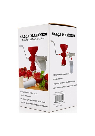 Plastik Süzgeçli Ve Hazneli Salça Makinesi Metal Kollu Ev Yapımı Firesiz Pratik Kullanım Iegz3fd