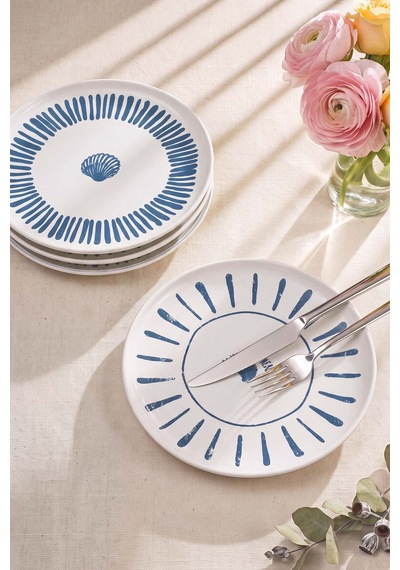 Ocean Muse Nordic Pasta Tabağı 4'lü Pasta & Sunum Tabağı 22 Cm Çok Renkli