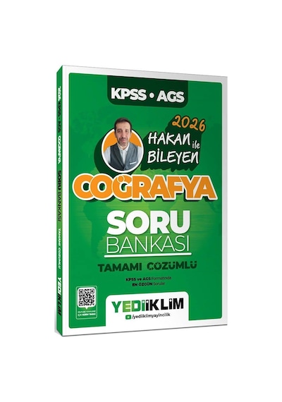 Yediiklim Yayınları 2026 Kpss Ags Coğrafya Tamamı Çözümlü Soru Bankası Hakan Bileyen
