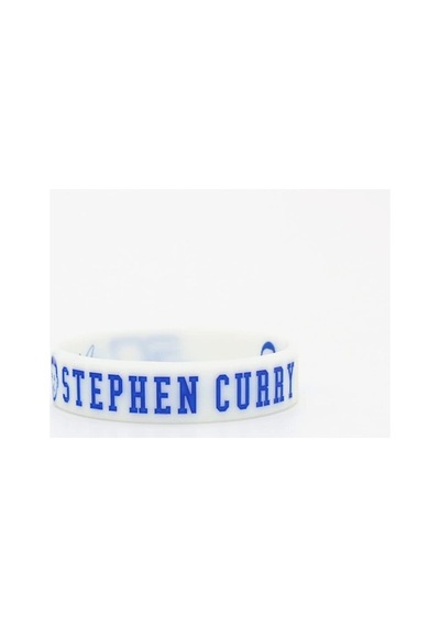 Portreli Stephen Curry Golden State Warriors Beyaz Basketbol Nba Bileklik Beyaz Beyaz