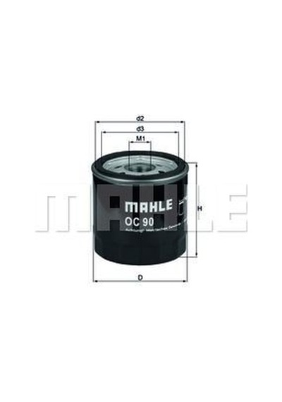 MAHLE OC90 Yağ Filtresi Astra-Corsa-Vectra-Omega-Kadett Opel Tüm Mod. 86-02