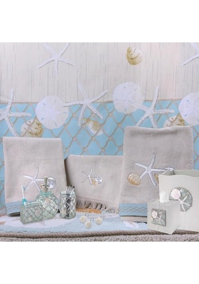 Çöp Sepeti Dekoratif Çöp Kovası Plajdan Esinlenen Banyo Aksesuarları Seaglass Koleksiyonu Çok Renkli