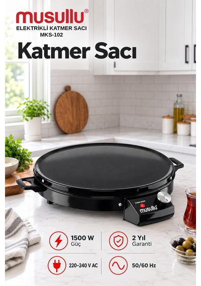 Musullu MKS-102 1500 W Elektrikli Katmer Sacı