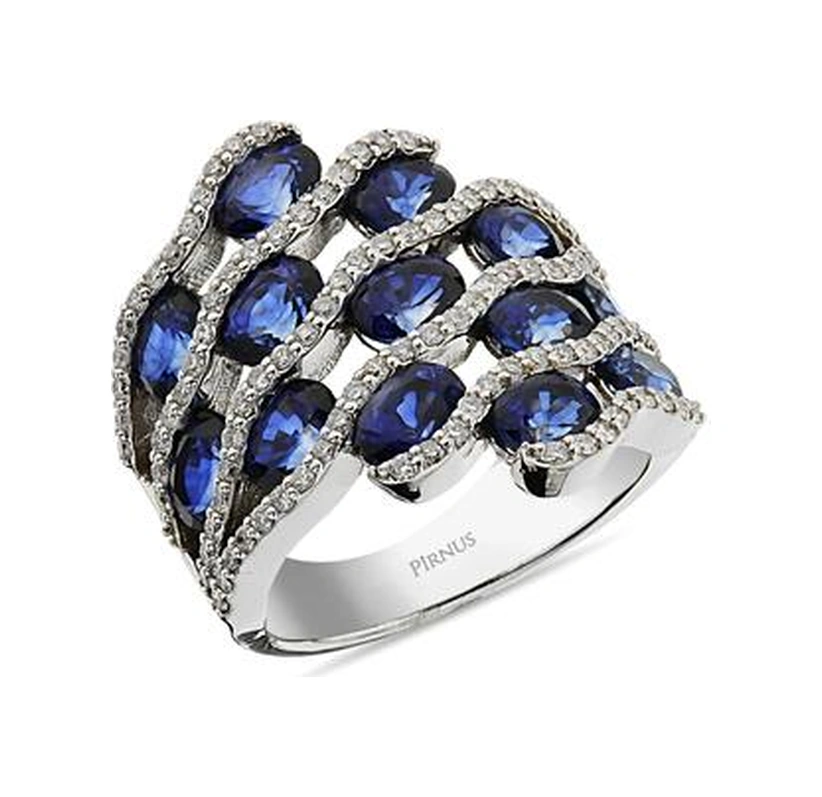 8,01 Karat Pırlantalı Safir Taşlı Yüzük - 216000003654