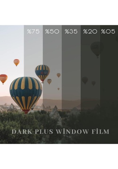 100 Cm X 2 Metre Çok Açık Siyah Çizilmez Cam Filmi 0.5 Numara %50 Geçirgenlik Ön Cam Filmi