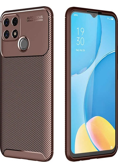 Oppo A15 Kılıf Zore Negro Karbon Tasarım Silikon Kılıf