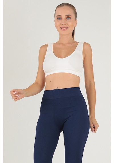 Doremi Seamless Kalın Askılı Spor Sütyen ekru