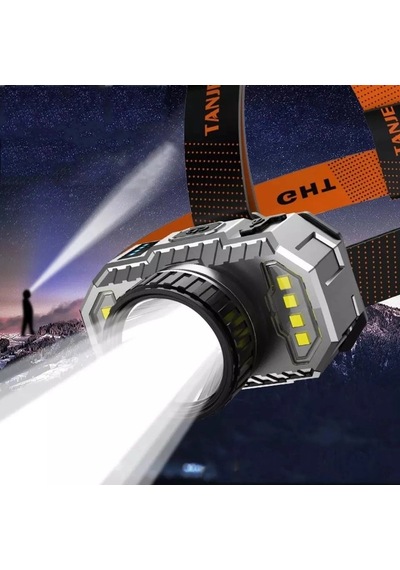 Hubrendy Çer Peakstar Ps-010 800 Lümen Şarj Göstergeli Cob Led Usb'li Şarjlı Kafa Lambası