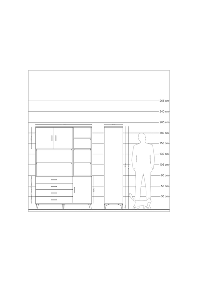 Hyperion Dolap 9 Raflı 4 Çekmeceli 3 Kapaklı 132x44x195 Çam-antrasit/antrasit Antrasıt/antrasıt Hyperion Dolap 9 Raflı 4 Çekmeceli 3 Kapaklı 132x44x195 Çam-antrasit/antrasit Antrasıt/antrasıt