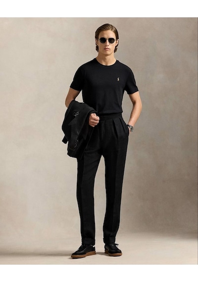 Polo Ralph Lauren Yumuşak Pamuklu Bisiklet Yaka Tişört Siyah