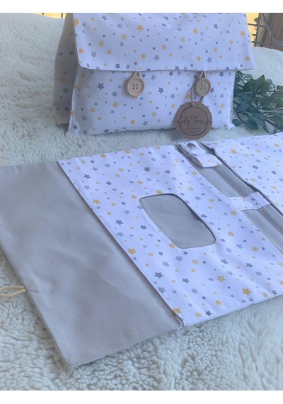Lily Tongo, Bebek Alt Açma Organizer Bakım Çantası%100 Pamuklu