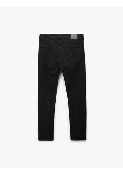 Koton Pamuklu Normal Bel Slim Fit Jean Pantolon - Brad Jean Siyah 6sam40136nd Siyah