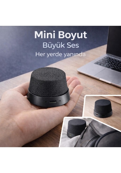 Coofbe Manyetik Magsafe İle Uyumlu Taşınabilir Şarjlı Bluetooth Hoparlör Vers.5.3 Mıknatıslı Kablosuz Speaker Ses Bombası