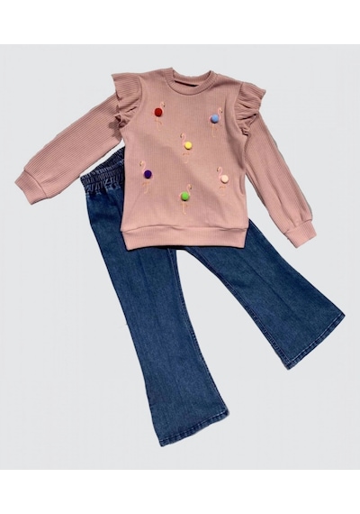 Veraura Lifestyle 4-5-6 Yaş Kot Pantolonlu Flamingo Desenli Penye Sweat Uzun Kollu 2li Kız Çocuk Takımı Gül Kurusu GÜL KURUSU Veraura Lifestyle 4-5-6 Yaş Kot Pantolonlu Flamingo Desenli Penye Sweat Uzun Kollu 2li Kız Çocuk Takımı Gül Kurusu GÜL KURUSU