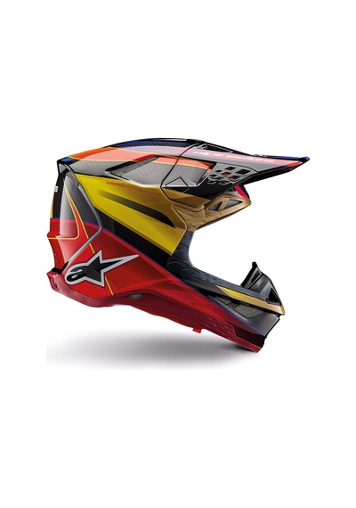 Alpinestars Supertech M10 Era Off-road Kaskı Kırmızı Altın Kırmızı / Altın