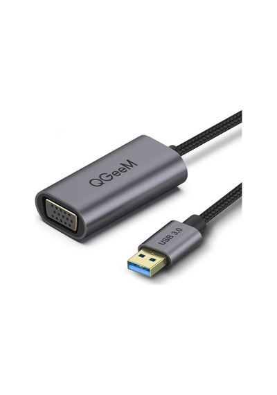 Qgeem Qg-ua07 Usb To Vga Dönüştürücü Siyah