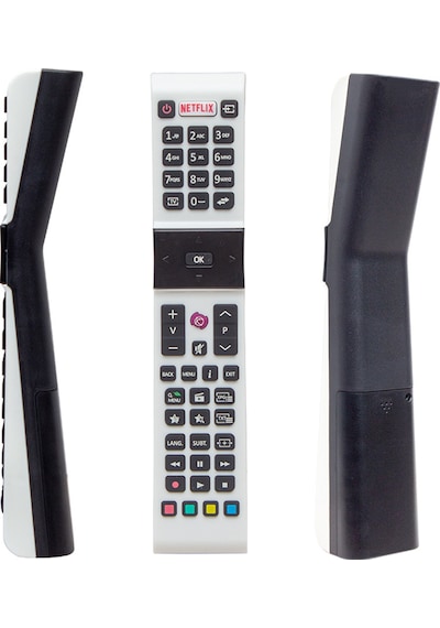 Profilo Rca49130 - Vestel Uyumlu Smart Sanyo - Jvc Netflix Tuşlu Beyaz Yazısız Lcd Led Tv Kumanda