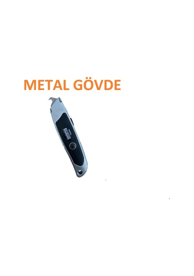 Halıcı Tip Maket Bıçağı Metal Gövde Otomatik Kilit Sağlam Yerli Markamız 1 Adet Yedeksizdir