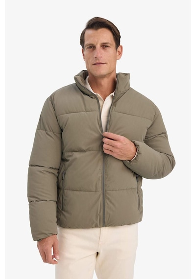 Defacto Regular Fit Dik Yaka Fermuarlı Su Geçirmez Mont F0307ax25wnkh401 Haki