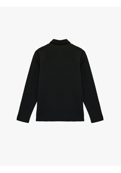 Koton Regular Fit Uzun Kollu Kapitone Dokulu Düğmeli Polo Yaka Sweatshirt Siyah 6wam70218mk Siyah Koton Regular Fit Uzun Kollu Kapitone Dokulu Düğmeli Polo Yaka Sweatshirt Siyah 6wam70218mk Siyah