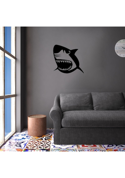 Köpek Balığı Folyo Sticker Derstve46149 200cm Uzunluk Siyah