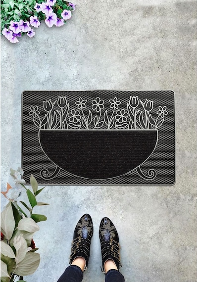 MONA GRİ 45x70 cm İç ve Dış Kapı Önü Paspası Pvc Kaymaz Taban