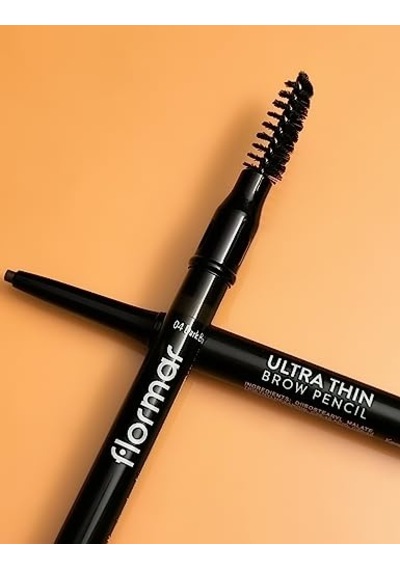 Flormar Kaş Kalemi & Fırçası - Ultra Thin Brow Pencil - 004 Dark Brown - 8690604572137 00