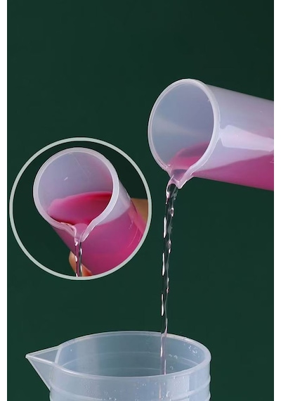 10 Adet 250 Ml. Plastik Sıvı Hassas Ölçüm Aleti Pp Class B Mezur Thr294