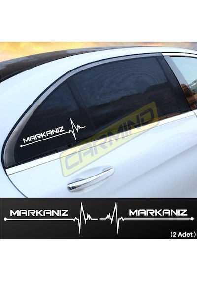 Size Özel Kalp Atışı Ritim Oto Sticker (2 Adet)