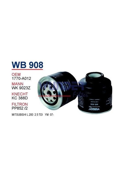 WUNDER WB908 Mazot Filtresi L200 2,5 06- Wk9023Z Fn0284 W