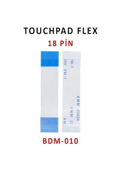 Ps5 Touchpad 18 Pin Flex Bdm 010 Dualsense V1 Uyumlu Yedek Parça Siyah