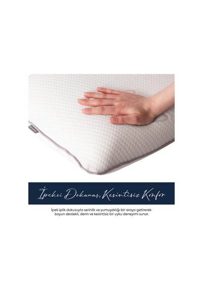 Homedius Silk Dream Boyun Destekli Ortopedik Visco Yastık 59x39 Cm Beyaz